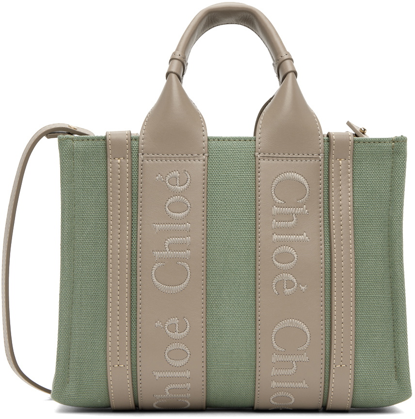 chloe green tote