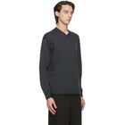 Comme des Garcons Homme Grey Worsted Wool Sweater