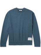 Jil Sander - Logo-Appliquéd Cotton-Jersey Sweatshirt - Blue
