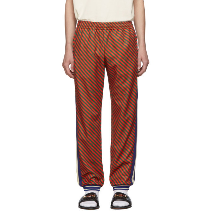 Photo: Gucci Red and Green Striped Lounge Pants
