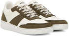 A.P.C. Off-White & Khaki Plain Sneakers
