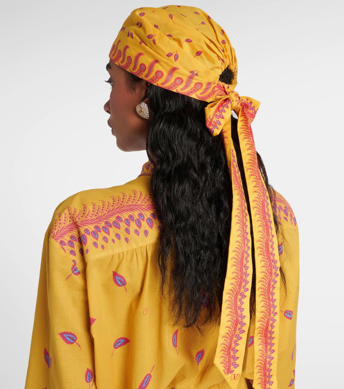 Valentino Escape cotton and silk head wrap