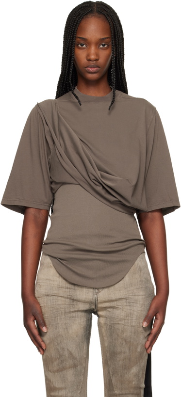 Photo: Rick Owens DRKSHDW Brown Temple Jumbo SS T-shirt