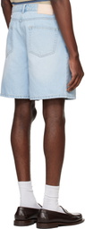 System Blue Bermuda Denim Shorts