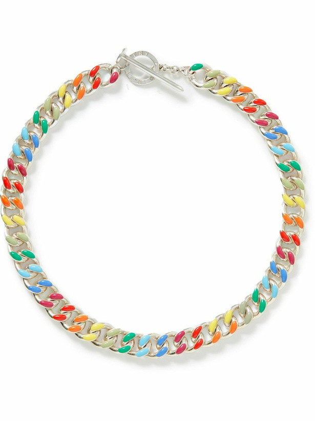 Photo: Fry Powers - Rainbow Silver and Enamel Chain Necklace