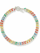 Fry Powers - Rainbow Silver and Enamel Chain Necklace