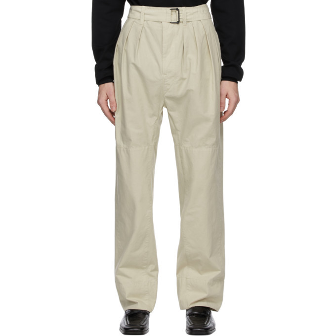 Photo: Lemaire Beige 4 Pleats Trousers