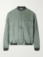 A.PRESSE - Silk and Cotton-Blend Bomber Jacket - Green