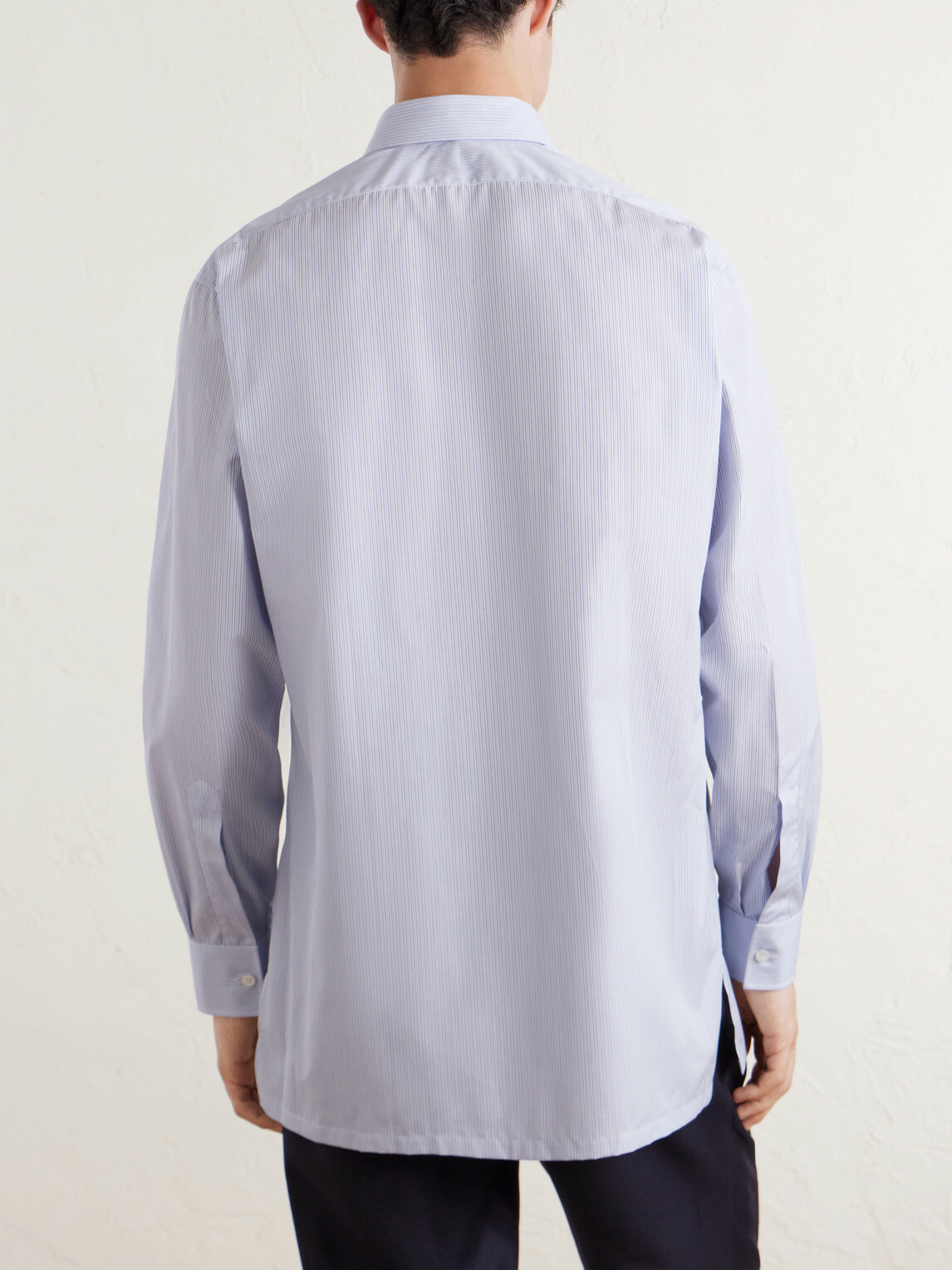 Charvet - Striped Cotton-Twill Shirt - Blue