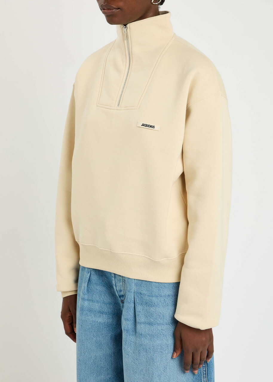 Jacquemus Le Camionneur Gros Grain Cotton Sweatshirt Beige