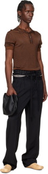 MM6 Maison Margiela Black Triangular Tote