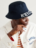 KENZO - Kenzo Graphy Reversible Logo-Detailed Cotton-Twill Bucket Hat - Blue