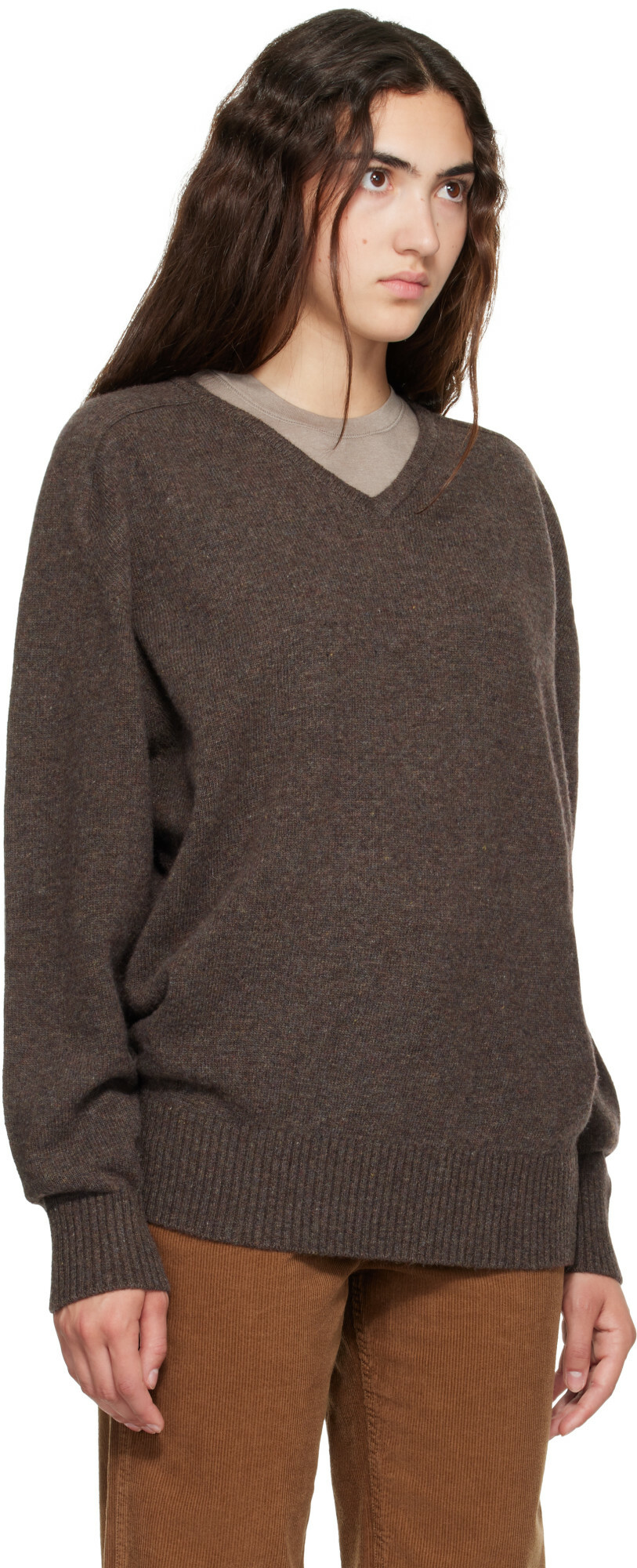 Nothing Written Brown Carna V-Neck Sweater