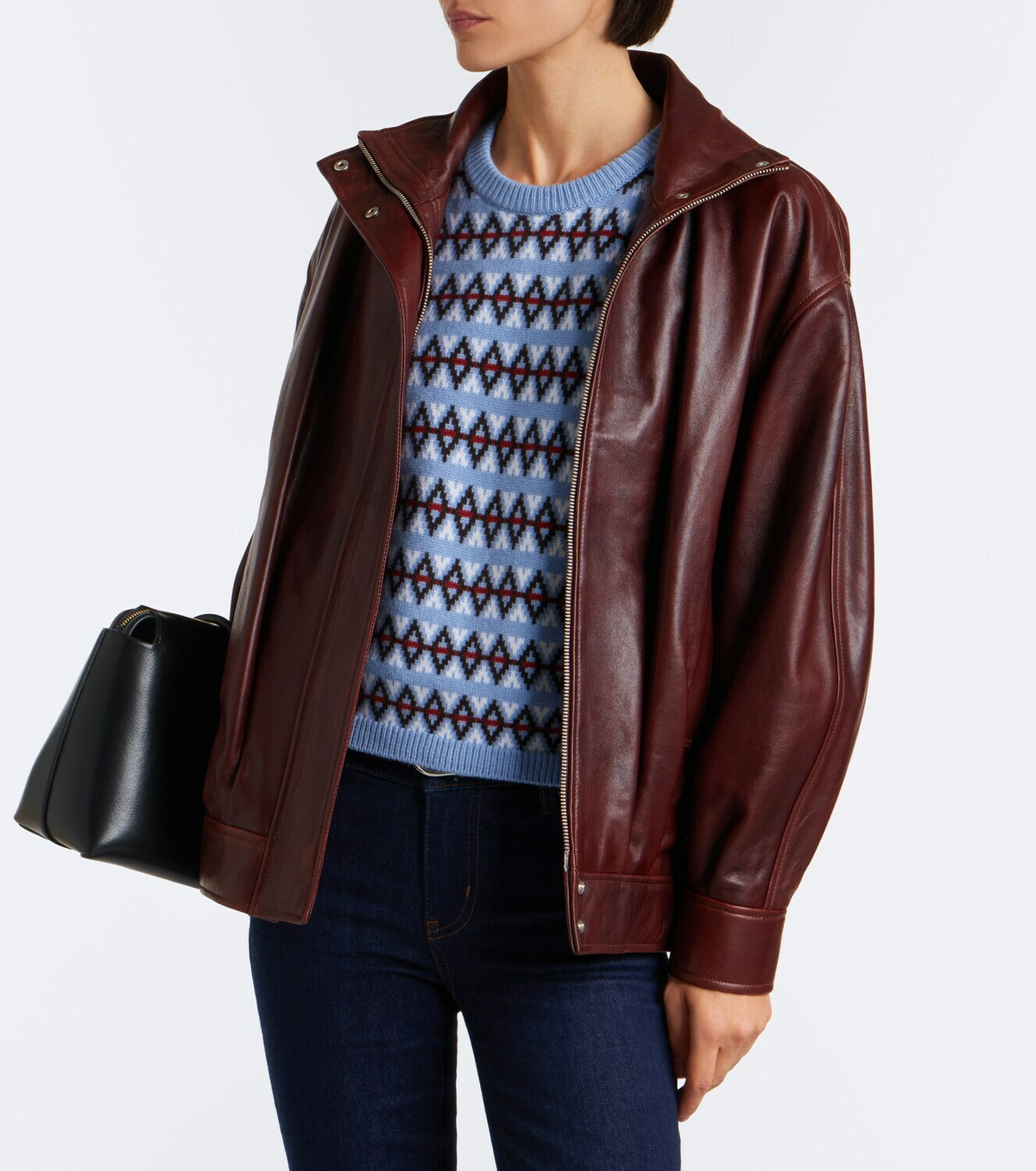 Frame Jacquard wool and cashmere sweater