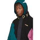 Reebok by Pyer Moss Black and Green Collection 3 Nylon Windbreaker Jacket
