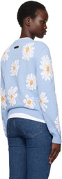 Moschino Blue All Over Daisy Print Sweater
