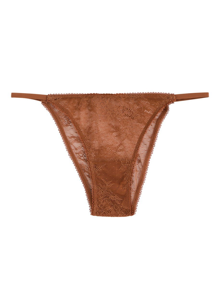 Love Stories Clio Lace Briefs Brown