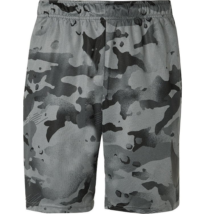 Photo: Nike Training - Camouflage-Print Dri-FIT Shorts - Gray