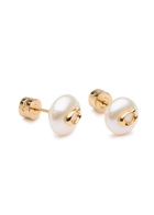 Coach Logo Faux Pearl Stud Earrings - One Size