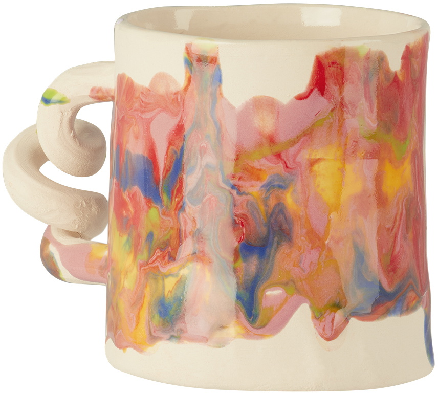 Harlie Brown Studio Multicolor Melted Marble Wiggle Mug