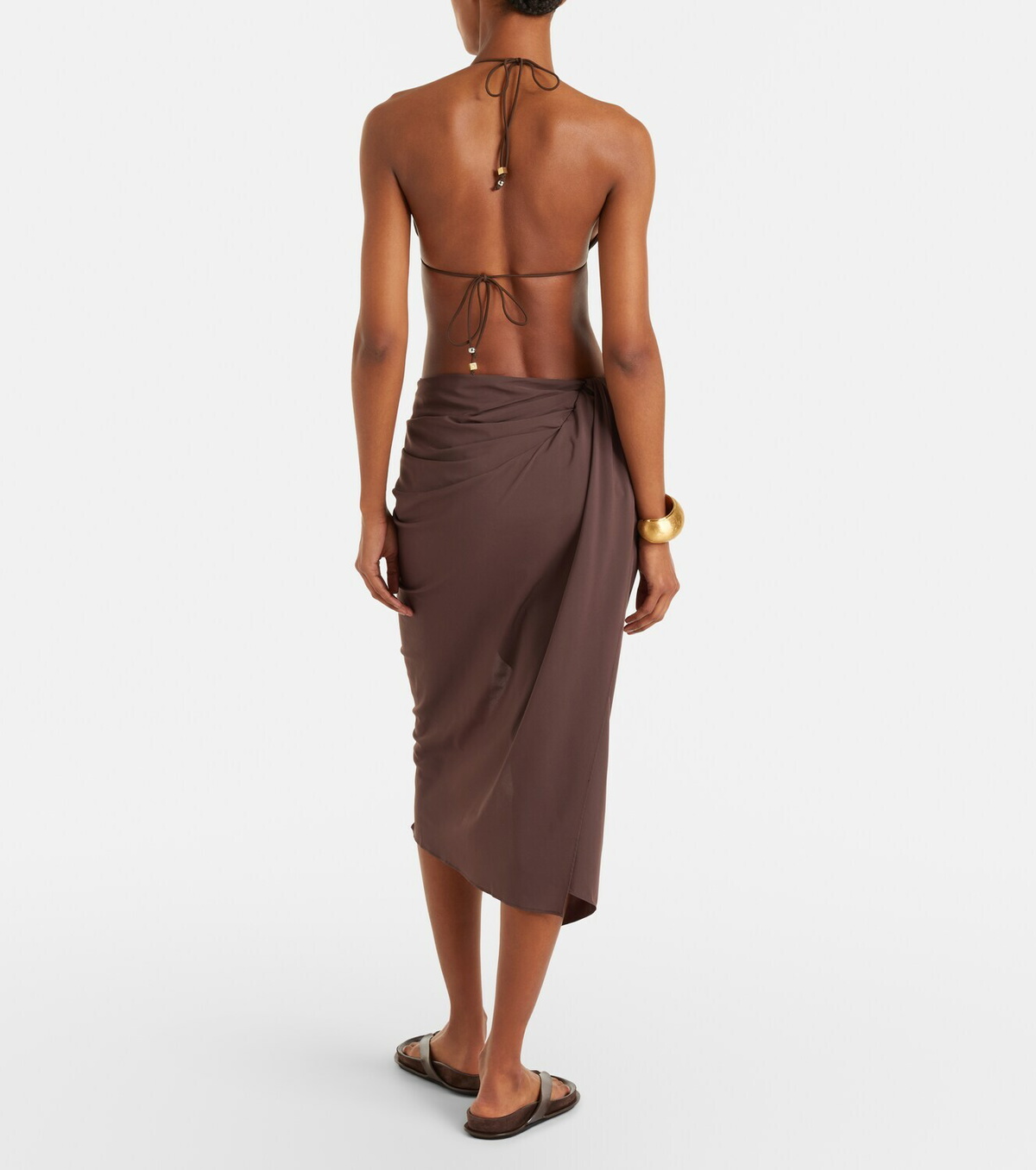 Jacquemus Paréo draped beach cover-up