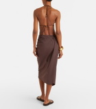 Jacquemus Paréo draped beach cover-up