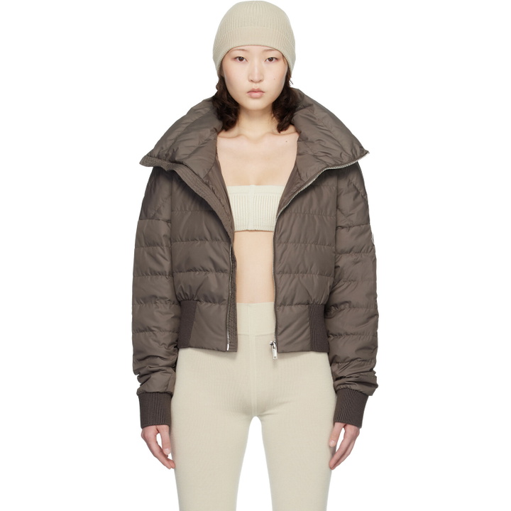 Photo: Rick Owens Moncler + Rick Owens Taupe Cropped Down Jacket