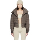 Rick Owens Moncler + Rick Owens Taupe Cropped Down Jacket