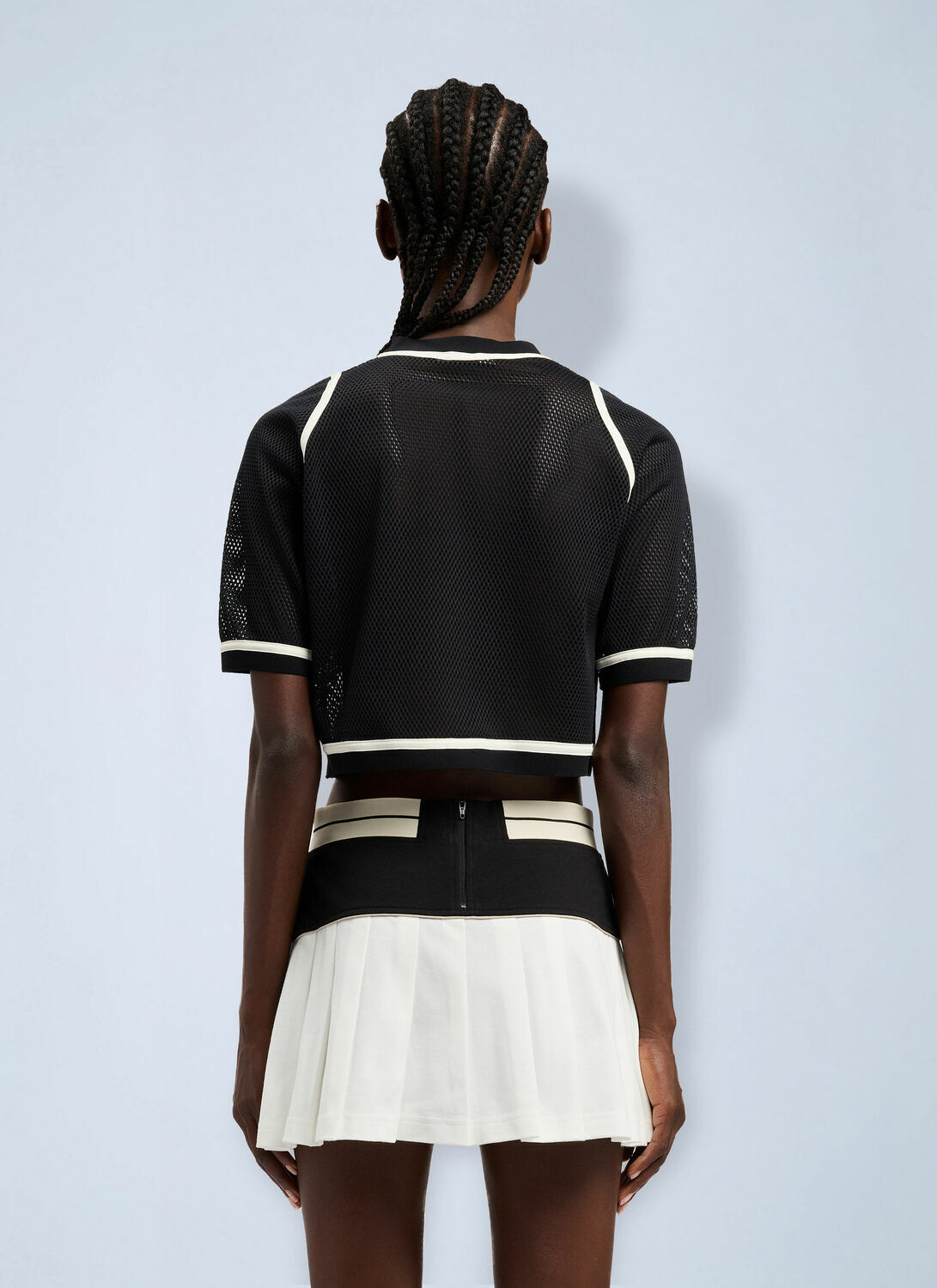 Palm Angels Logo Mesh Cropped Top