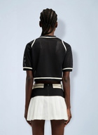 Palm Angels Logo Mesh Cropped Top