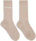 Jacquemus Beige Le Raphia 'Les Chaussettes Jacquemus' Socks