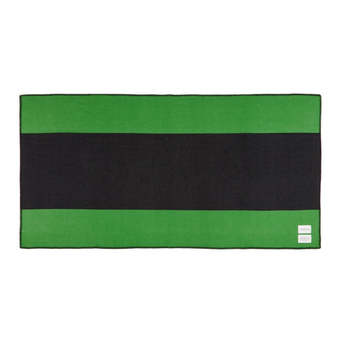 Photo: Calvin Klein 205W39NYC Green and Black Pendleton Edition Colorblocked Blanket