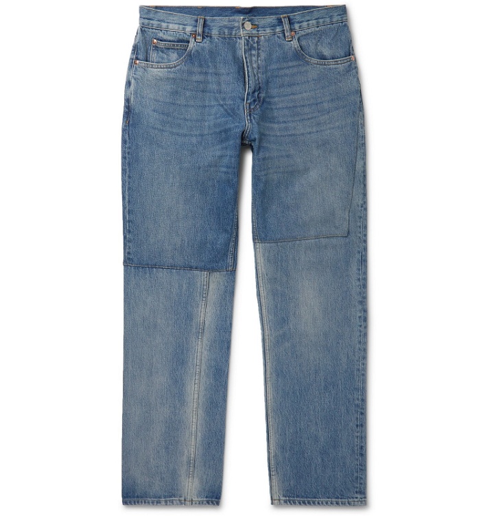 Photo: Martine Rose - Slim-Fit Panelled Denim Jeans - Blue