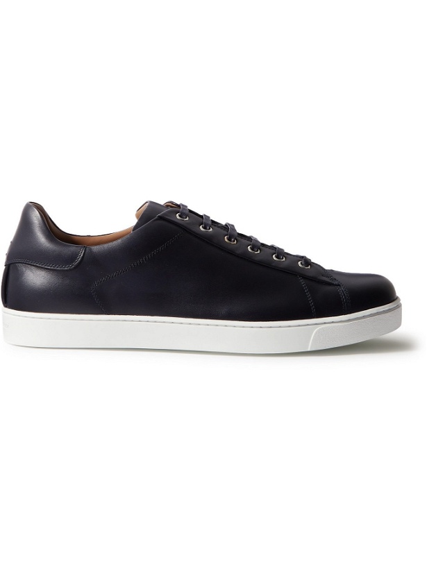 Photo: GIANVITO ROSSI - Leather Sneakers - Blue