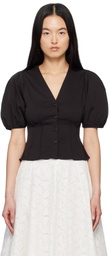 Kika Vargas Black Lorene Blouse