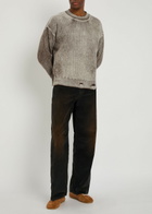 Represent Reversible Degradé Wool Jumper Black