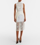 Acne Studios Floral cotton-blend lace corset dress