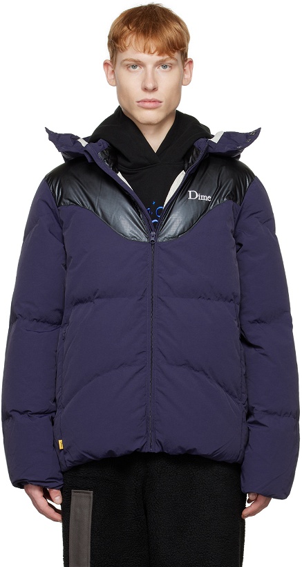 Photo: Dime Navy Contrast Puffer Coat