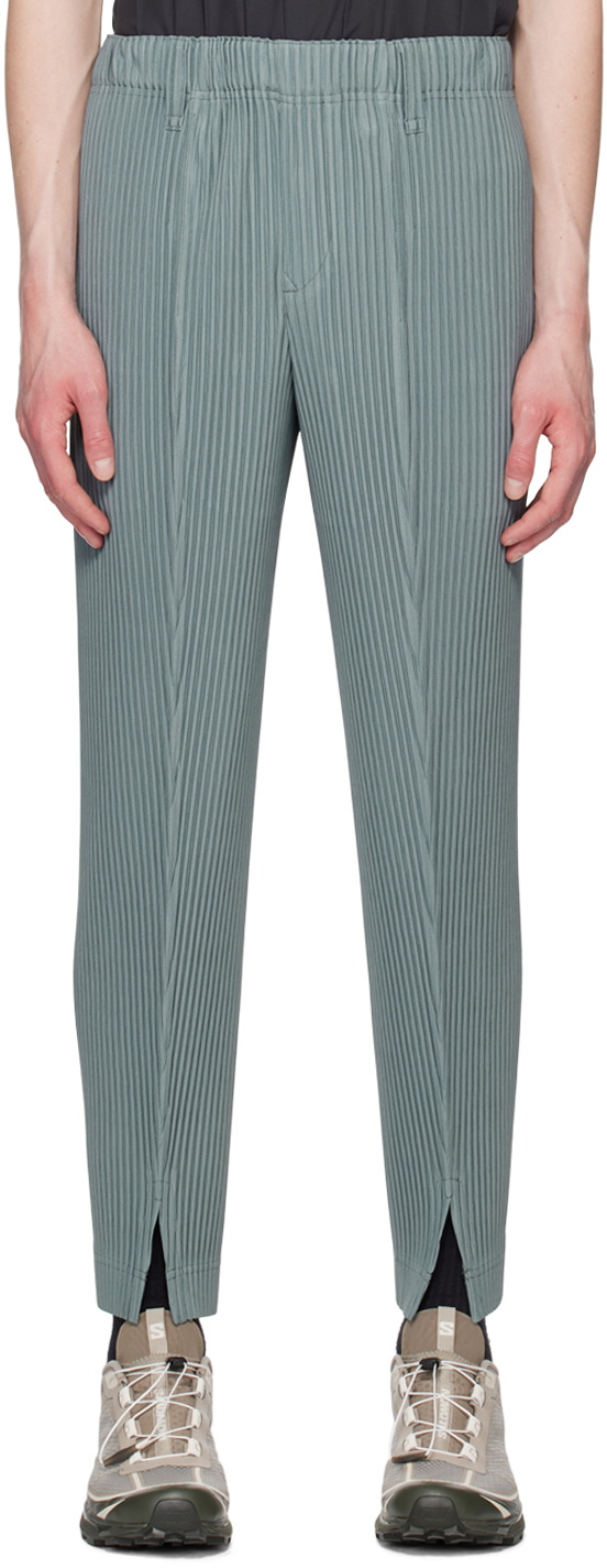 Homme Plissé Issey Miyake Green Tailored Pleats 2 Trousers Homme Plisse Issey  Miyake