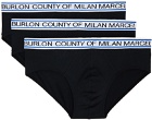 Marcelo Burlon County of Milan Three-Pack Black Briefs