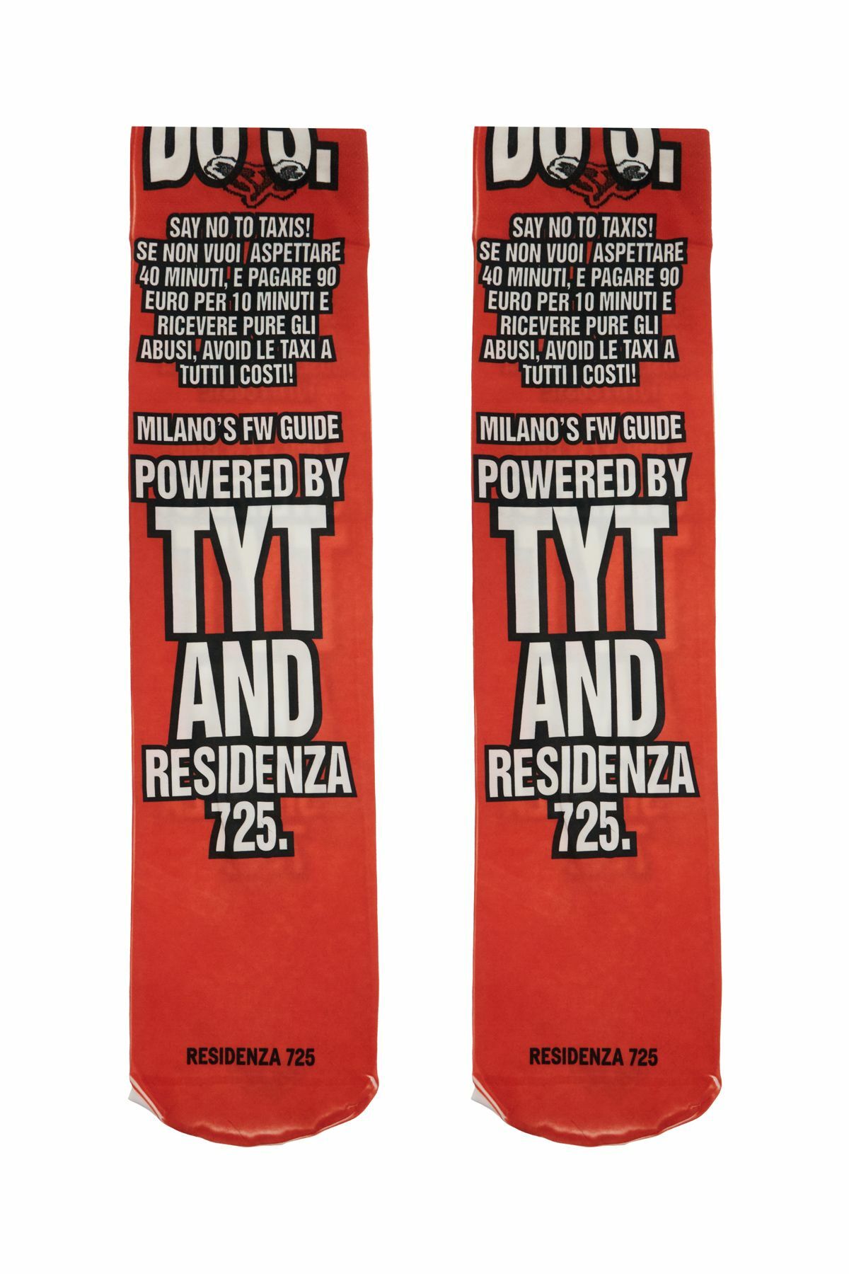 TYT printed socks tyt x res Red