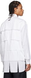 T/SEHNE White Slashed Classic Shirt