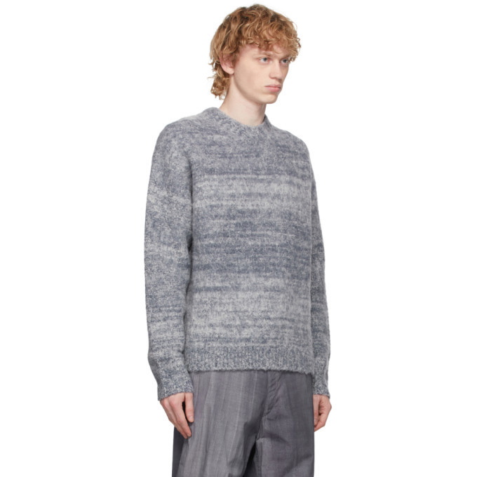 AURALEE Blue Wool and Alpaca Sweater Auralee