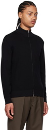 Second/Layer Black Zip Sweater