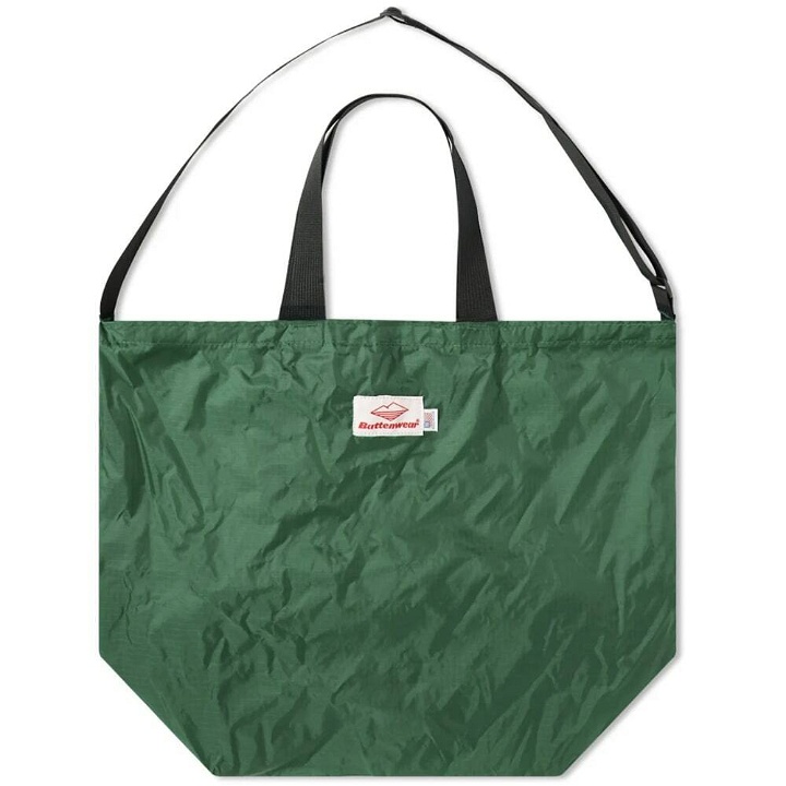 Photo: Battenwear Men's Packable Tote Bag in Forest Green/Black