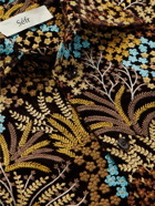Séfr - Halva Embroidered Velvet Overshirt - Brown