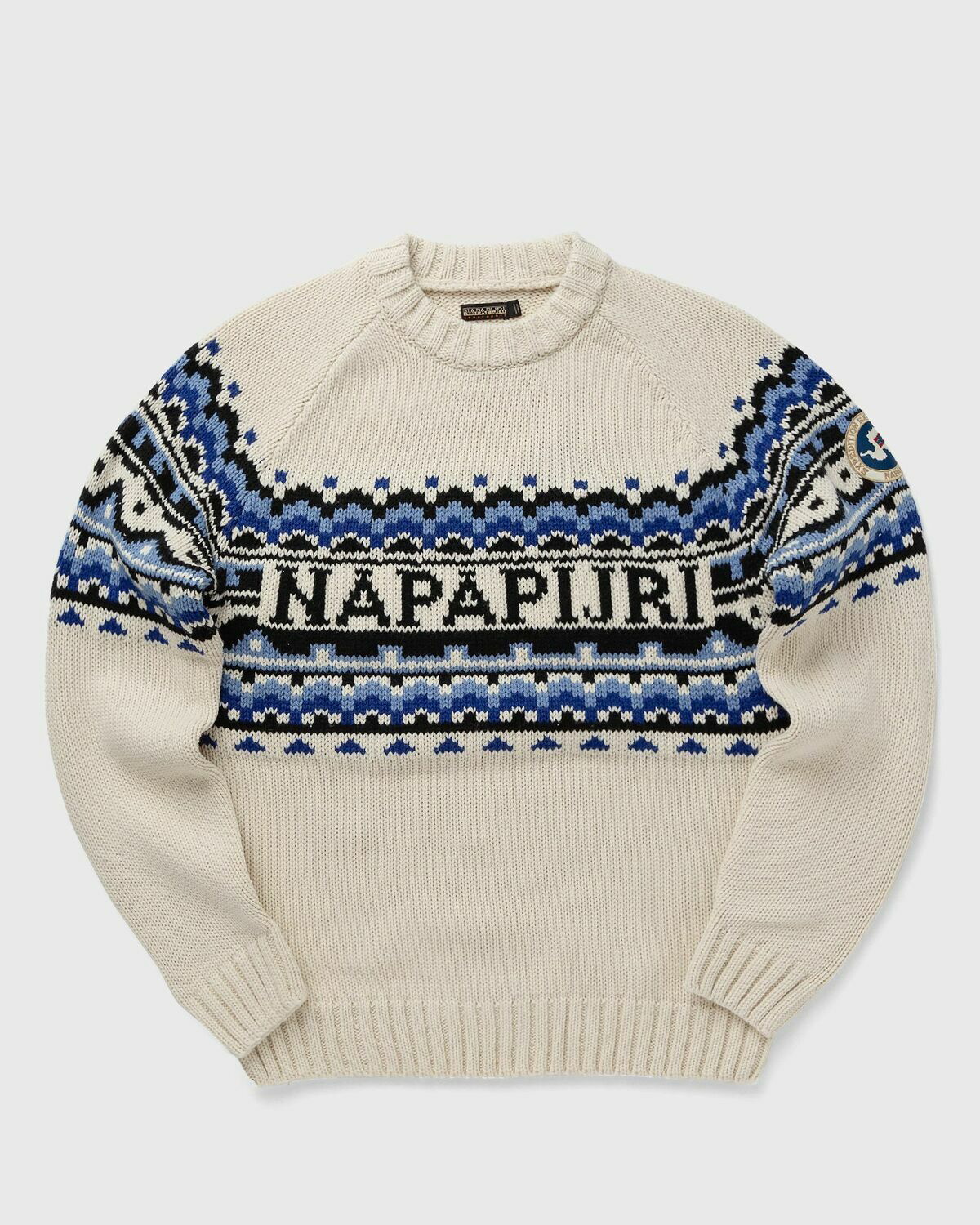 Napapijri D Horlick Sweatshirt White Mens Pullovers Napapijri