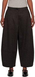 Cordera Brown Wool Curved Trousers