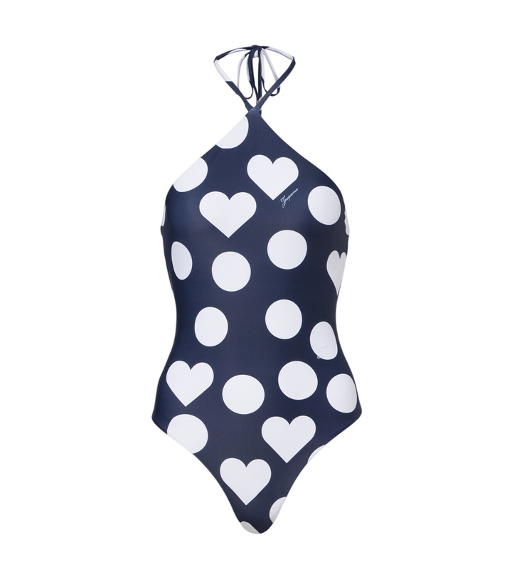 Photo: Jacquemus Bastide printed halterneck swimsuit