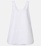 Róhe Lace-trimmed cotton poplin minidress